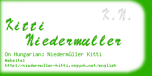 kitti niedermuller business card